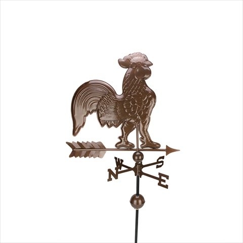 NorthLight 3 ft Polished Chocolate Brown Rooster Outdoor Weathervane