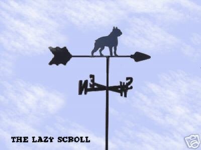 Boston Terrier Garden Style Weathervane Wrought Iron