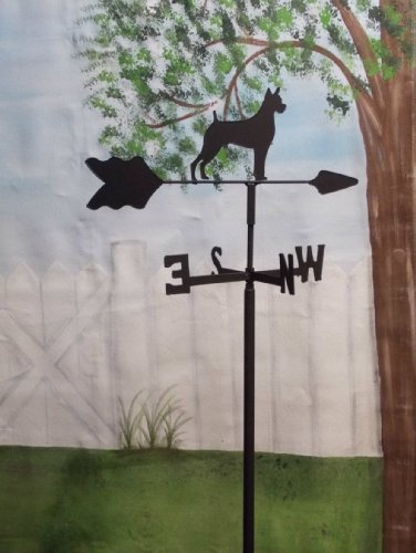 Boxer Garden Style Weathervane Wrought Iron