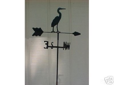 Egret Garden Style Weathervane Wrought Iron