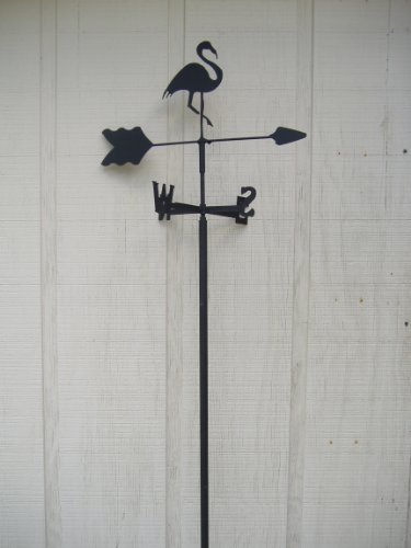 Flamingo Garden Style Weathervane Wrought Iron