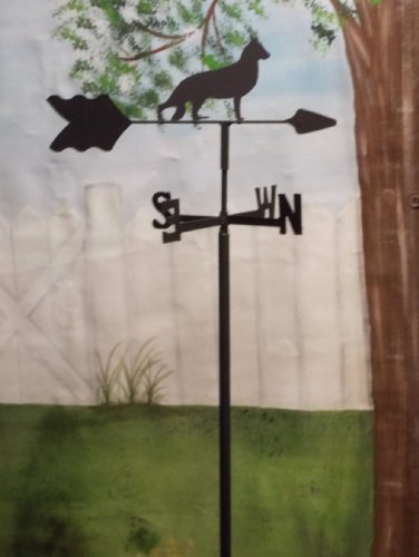 German Shepherd Garden Style Weathervane Wrought Iron