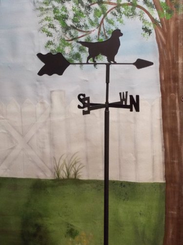 Golden Retriever Garden Style Weathervane Wrought Iron