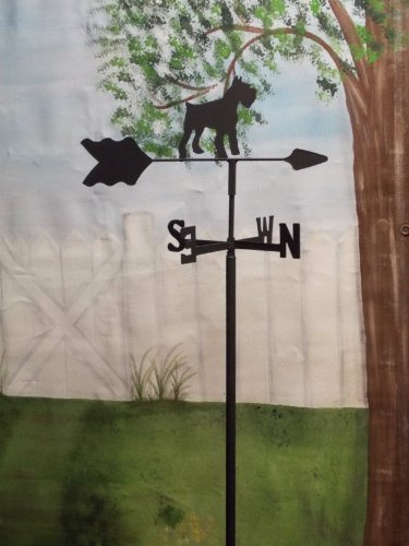 Schnauzer Garden Style Weathervane Wrought Iron