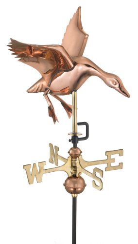 Good Directions 804pr Landing Duck Cottage Weathervane Polished Copper With Roof Mount