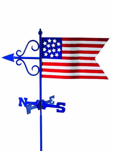 Good Directions 836r Americana Flag Cottage Weathervane With Roof Mount