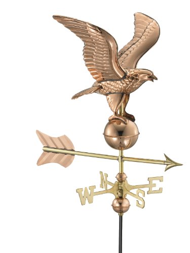 Good Directions 8815pr Eagle Cottage Weathervane Polished Copper With Roof Mount