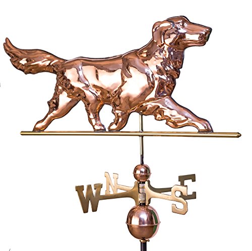 East Coast Weathervanes and Cupolas Golden Retriever Weathervane Polished Copper