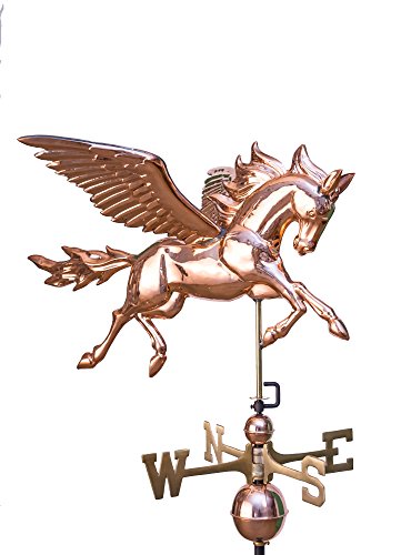 East Coast Weathervanes and Cupolas Pegasus Weathervane Polished Copper