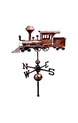 East Coast Weathervanes and Cupolas Train Weathervane Polished Copper