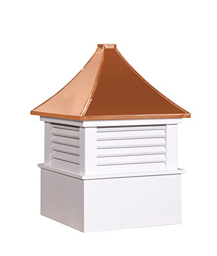 East Coast Weathervanes and Cupolas Vinyl Attleboro Cupola Vinyl 25 in square x 36 in tall