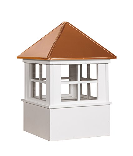 East Coast Weathervanes and Cupolas Vinyl Chester Cupola Vinyl 21 in square 34 in Tall