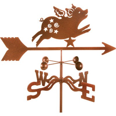 Roof Mount Weather Vane Model 9341 - Flying Pig