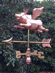 Small 3D Flying Pig Weathervane