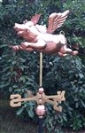 Small 3D Flying Pig Weathervane