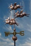 Three Flying Pig Weathervane