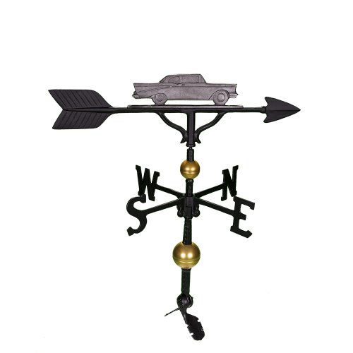 Montague Metal Products 32-Inch Deluxe Weathervane with Swedish Iron Classic Car Ornament