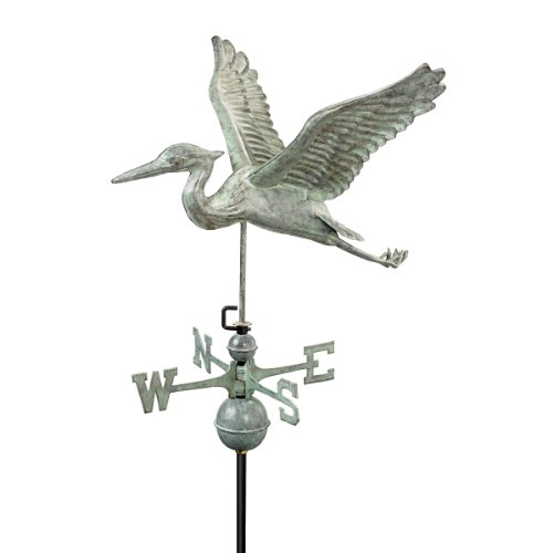 Design Toscano Blue Heron Full-Size Weathervane Verdigris