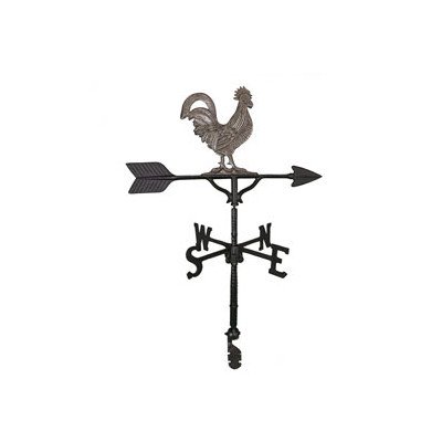 Montague Metal Products 32-inch Weathervane With Swedish Iron Rooster Ornament