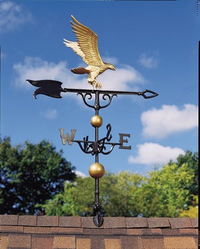 Whitehall Products Full-bodied Eagle Weathervane 30-inch Goldbronze