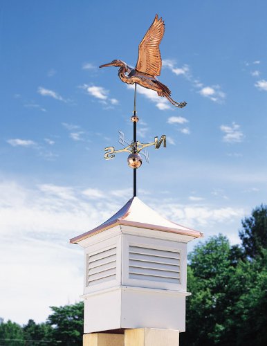 Whitehall Products Heron Copper Weathervane 45035 28 inches wide by 445 inches high polished