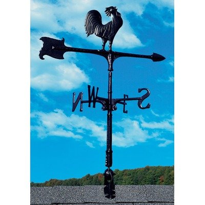 Whitehall Products Rooster Accent Weathervane 30-inch Black