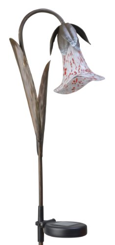 Moonrays 92223 Solar Powered Garden Glass Lily Stake Light