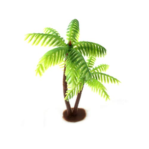 Artibetter Mini Coconut Tree Model Coconut Palm Tree Scenery Model Tree Miniature Plant Pots Bonsai Craft Micro Landscape DIY Decor