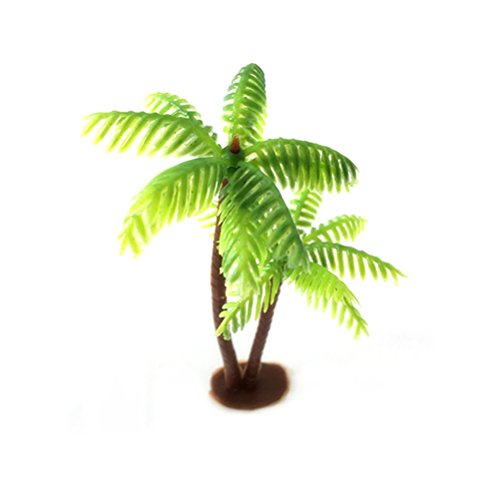 LIOOBO Plastic Coconut Palm Tree Model DIY Craft Mini Bonsai Micro Landscape