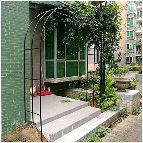 ZHEYANG Balloon Arch Stand Garden Trellises Wedding Roses Vines Grape Flower Arbor Metal Three Pipes Reinforcement for Climbing Plants Christmas New Year Birthday Party Wedd 140x230cm