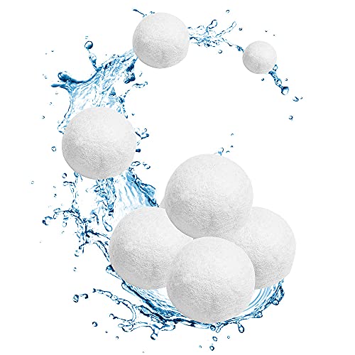 Sinobright EcoFriendly Pool Filter Balls 3LB  Equals Pool Filter Sand 100 Lbs  Filters  Filter Media for Swimming Pool  Substitute for Filter Glass  Filters Particles