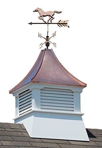 Accentua Olympia Cupola with Horse Weathervane 24 in Square 52 in High