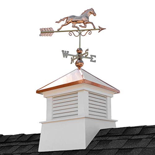 Good Directions 2126MV1974P 26 Square Manchester Vinyl Horse Weathervane Cupola White