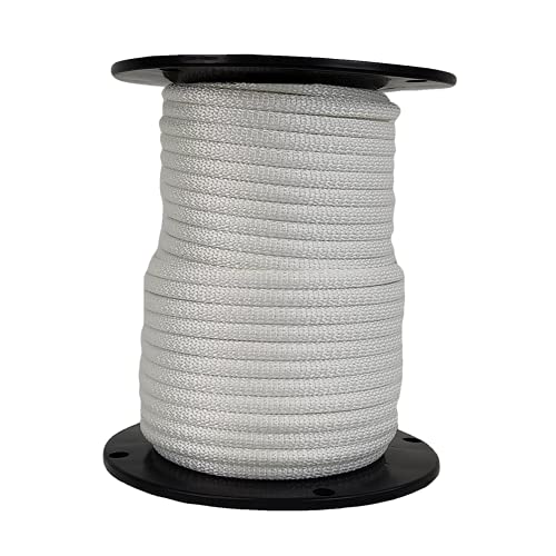 516 inch Wire Center Polyester Flagpole Rope  100 Foot Spool  Industrial Grade  High UV and Abrasion Resistance  Tamper Resistant Steel Cable Core