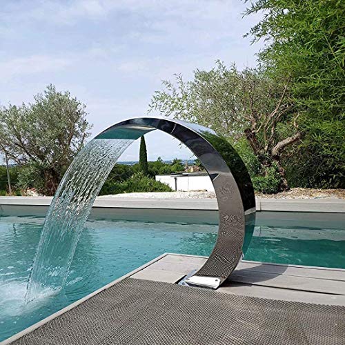 Pool Waterfall Stainless Steel for Pools Garden Outdoor Pond Water Feature and Swimming Pool (600300Mm)