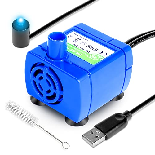 Pet Water Fountain Pump Upgraded DRDC160 Cat Water Fountain Pump Cat Water Motor Replacement for Automatic Pet Water Fountain Cat Water Fountain Dispenser