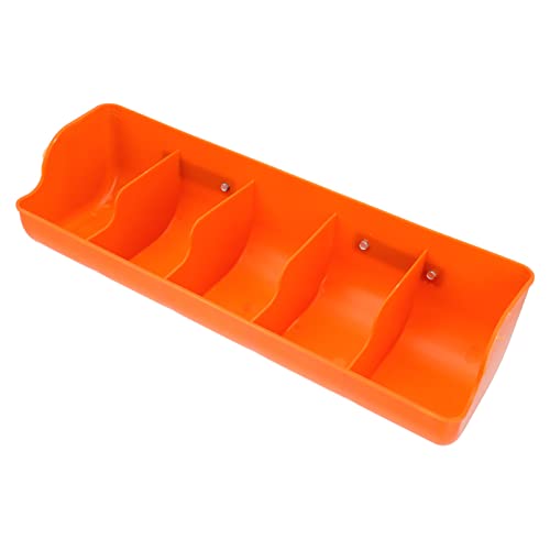 YARDWE Plastic Fence Feeder Pig Feed Trough Caddy Compartment Feed Bucket Drinking Fountains Heavy Duty Waterer for Livestock