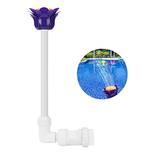 Sinetam Flower Pool Fountain Garden Wall Mounted Pool Fountain Adjustable Pool Waterfall Spray Pond Fountain for Pool Bath Spa