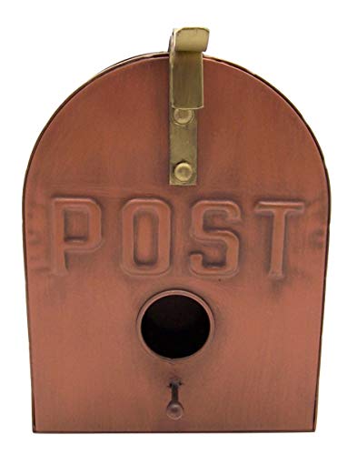 Copper Tone Wall Mounted Vintage Style Wallmount Mailbox Birdhouse 8 34 Inches