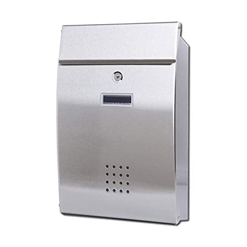 Locking Mailbox Wall Mounted Mailboxes for Galvanized Steel Wall Mount Modern Design Mailbox with Lock and Key Letterbox Rust Proof for House Apartment Comment Box (Color  B)