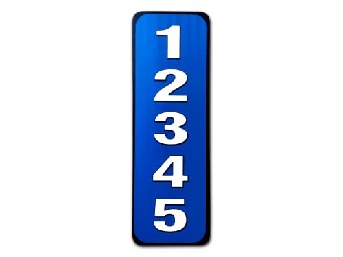 CurbNSign Reflective 911 Address Sign for Mailbox SingleDouble Sided Solid Aluminum Custom and PreDrilled signs HorizontalVertical 5 Year Warranty (Double Sided (Vertical) Blue)