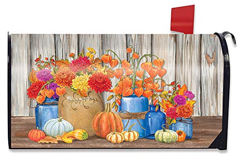 Briarwood Lane Fall Mason Jars Floral Magnetic Mailbox Cover Primitive Autumn Standard