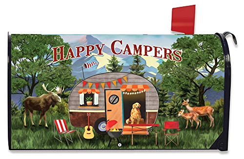 Briarwood Lane Great Outdoors Camper Fall Magnetic Mailbox Cover Dog Standard