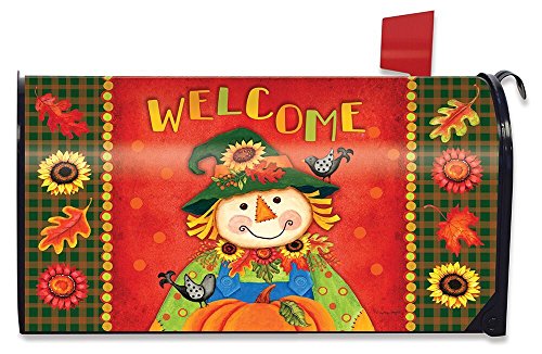 Briarwood Lane Harvest Scarecrow Fall Large Mailbox Cover Primitive Autumn Welcome Oversized