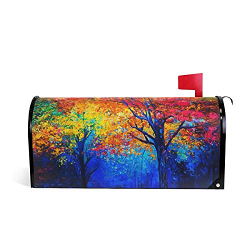 ALAZA Autumn Fall Trees Magnetic Mailbox Cover MailWraps Garden Yard Home Decor for Outdoor Standard Size18x 208
