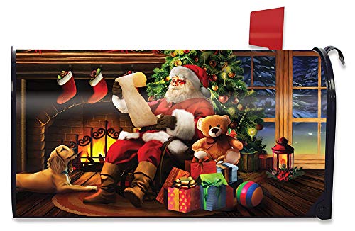 Briarwood Lane Naughty or Nice Christmas Large Magnetic Mailbox Cover Santa Claus Oversized