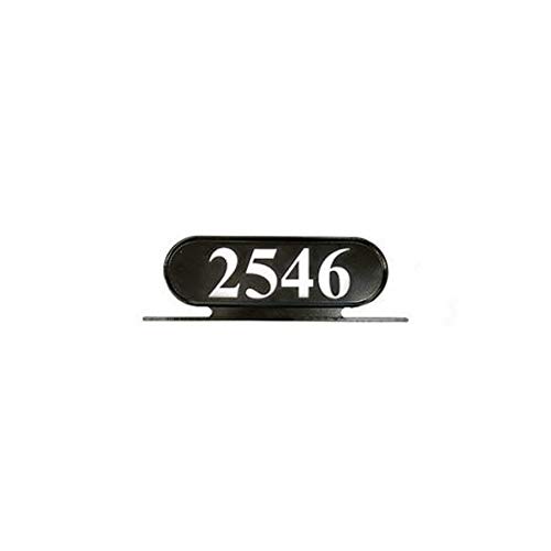 ADDRESSES OF DISTINCTION Williamsburg Style 8 Address Plate  Plaque for House Numbers  Rust Proof Aluminum Mailbox Topper  Mounting Hardware Included (Silver Reflective Vinyl Numbers)