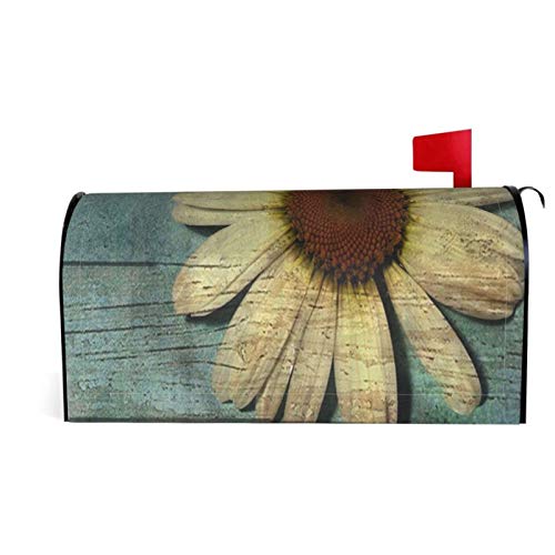 NDFH Mailbox Covers MorningSunshine Abstract Style Oak Tree Wood and Daisy Gerbera Flower Post Box Letter Cover Mailbox Wrap Home Houses Decorations