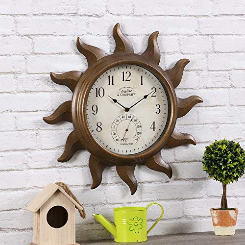 FirsTime  Co Sundeck Outdoor Clock American Crafted Aged Copper 19 x 175 x 19 