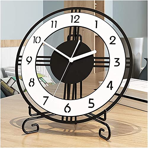 BDRKCC Table Clock Table Desk s Home Living Room Desktop Personality Creative Ornaments Modern Minimalist Mute Desk s (Size  Small) (Size  L)